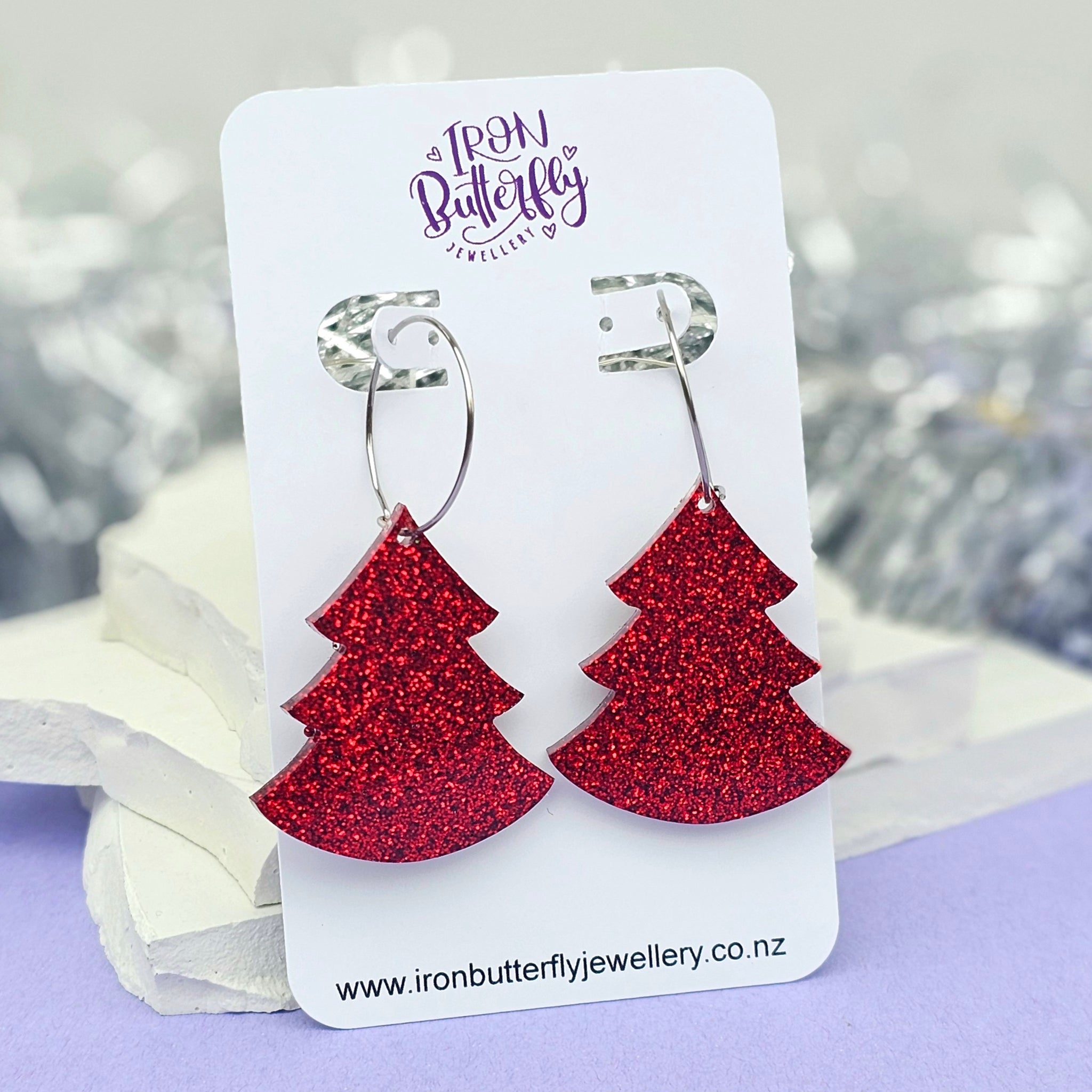 Christmas Tree Hoop - Red