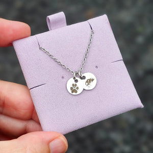 Precious Prints X-Mini Disk Necklace