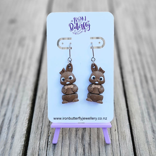 Chocolate Rabbit Earrings