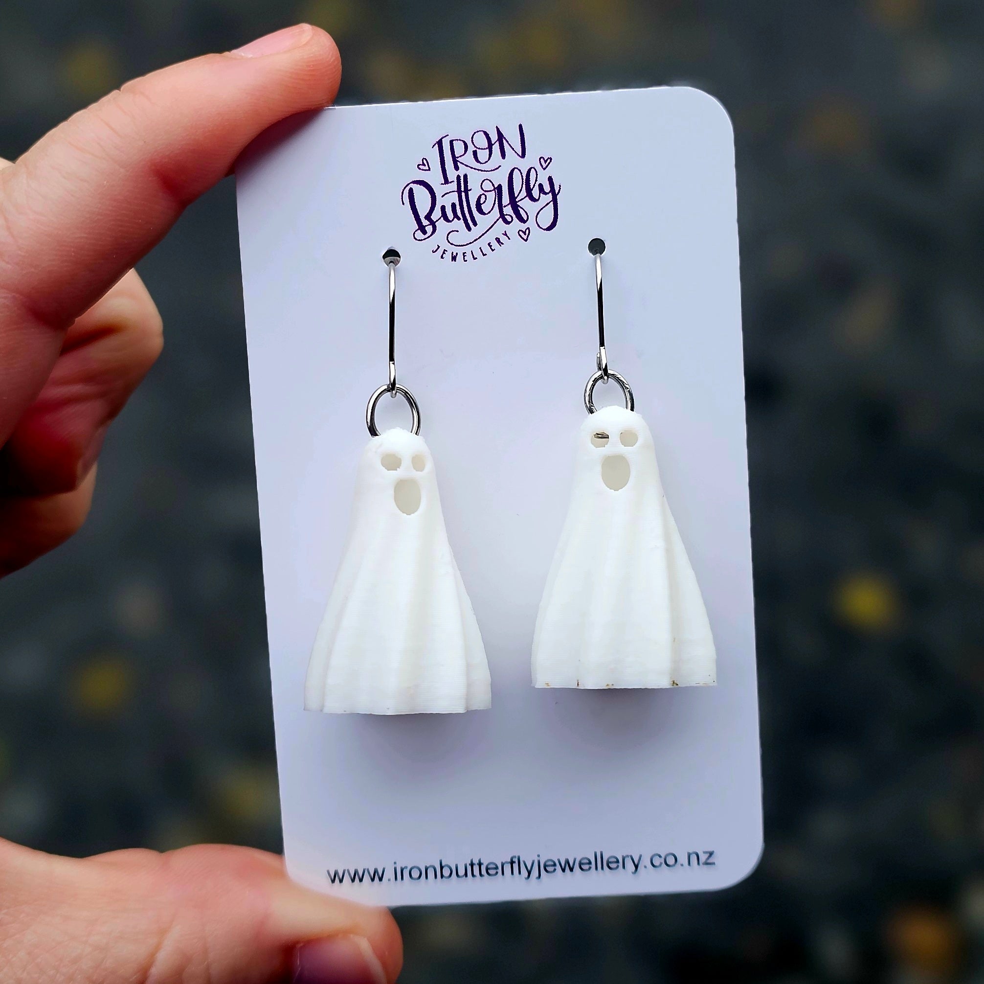 Halloween Earrings - 3D Ghosts