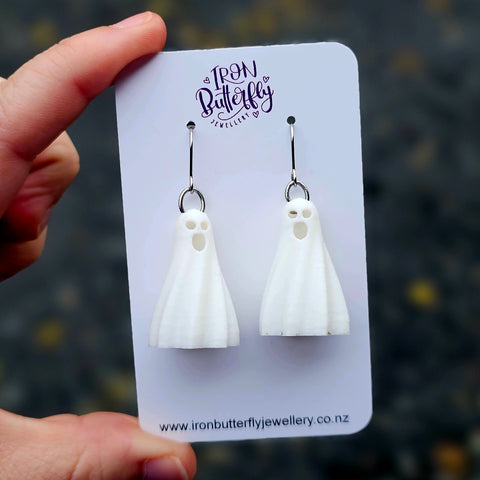 Halloween Earrings - 3D Ghosts