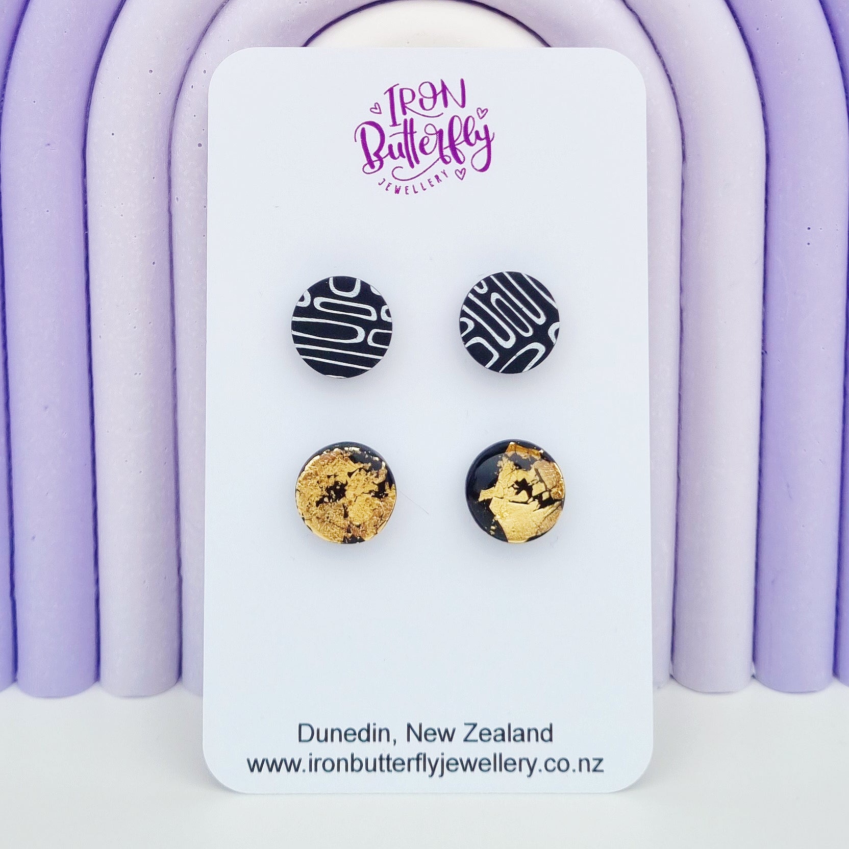 Stud Pack - Black Circles
