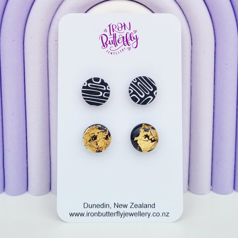 Stud Pack - Black Circles